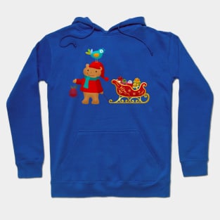 Merry Christmas Bear & Bird Hoodie